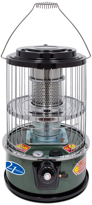 21센추리 심지난로 등유히터 기름 심지식 캠핑난로 히터 원통형 자바라 점화기 증정, 21C 심지난로 카키