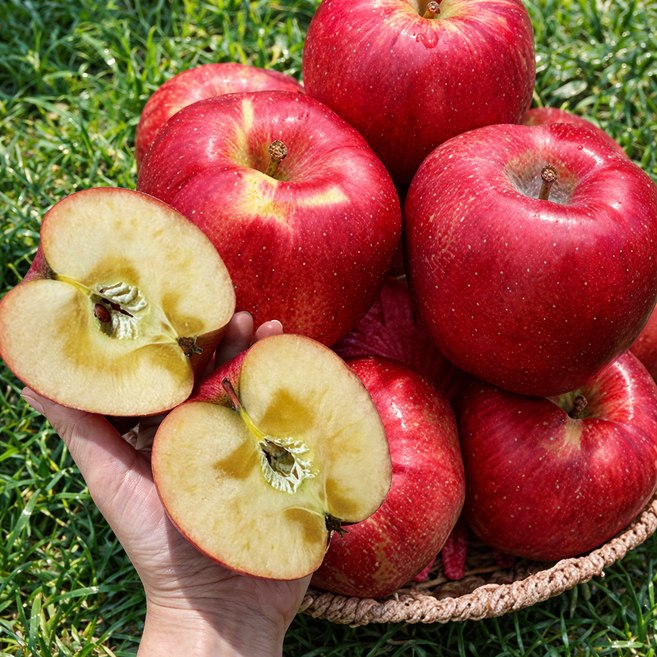 [1박스 더드립니다] 1+1 밀양 16브릭스 당도보장 햇부사 사과 5KG (총 10키로 발송) 대과, 1박스, 10KG