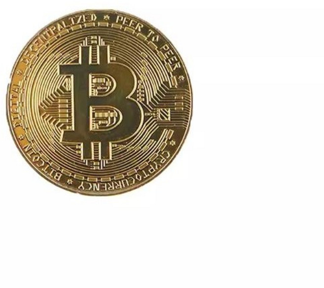 MS BTC 'Bitcoin' 비트코인 골드 메탈 패치, 1개