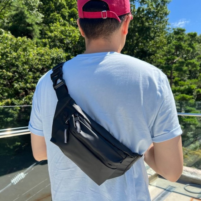 생활 방수 스포츠 힙색 데일리 핸드폰 가방, 그레이, 1개