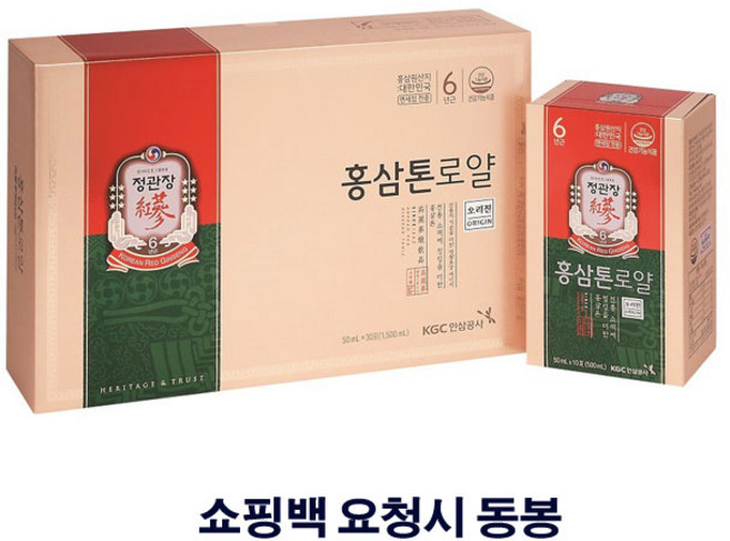 [최신제품]정관장 홍삼톤 로얄 30포+쇼핑백, 1.5L, 1개