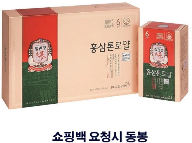 [최신제품]정관장 홍삼톤 로얄 30포+쇼핑백, 1.5L, 1개 - 쿠팡
