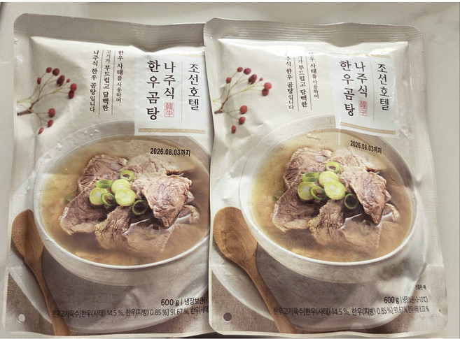 조선호텔 나주식 한우곰탕, 2개, 600g