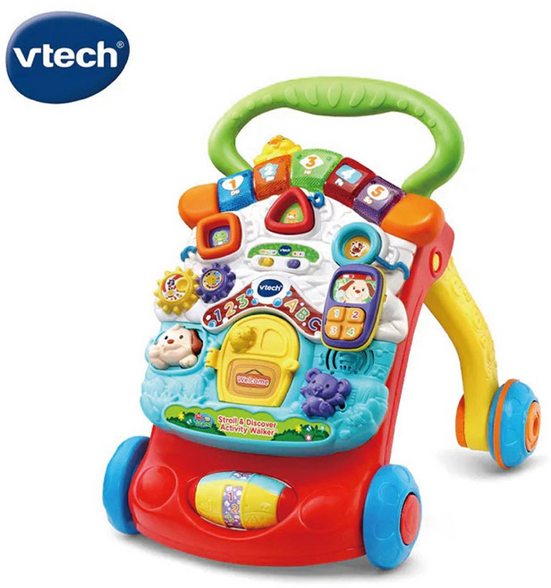 Vtech 2合1多功能寶寶學步車, 紅色#05600, 1個