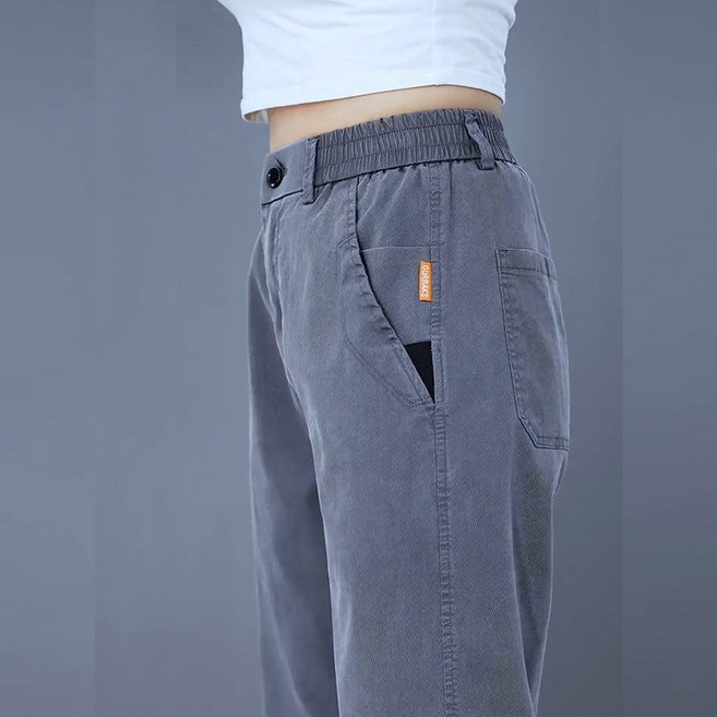 삼제태전 남성 여름 텐셀 데님 팬츠 일자핏 신축성 좋은 캐주얼 통근 일상