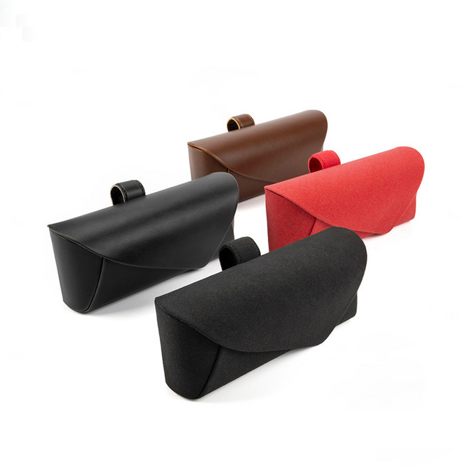 밀튼 차량용 선글라스 거치대 케이스 안경 수납함 클립 걸이 홀더, 나파가죽(크로스오버), 1개, 브라운