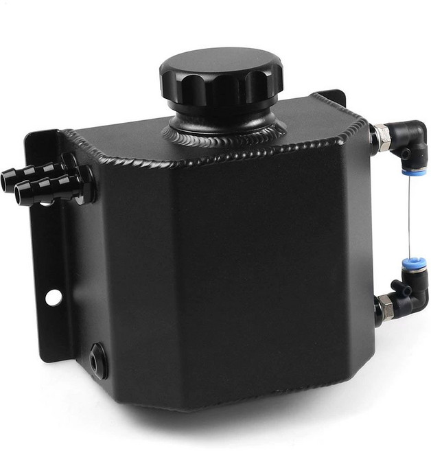 냉각수 부동액 알루미늄 보조물통탱크 트럭 차량용, 1개, 기본 구성품, 은색 1L