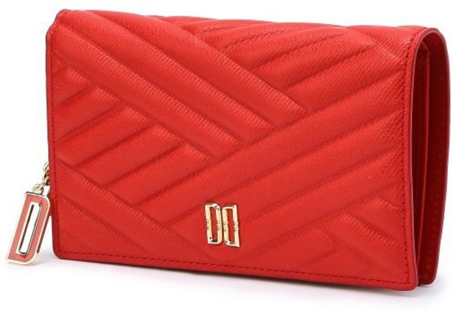 닥스 DAKS 레드 칼라일 엠보 소가죽 골드 DD 중지갑 DCWA3E260R2 385494