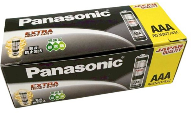 Panasonic AAA 碳鋅電池 R03NT/4SC, 1個, 60個裝