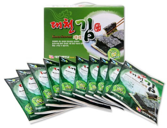[대천전통맛김] 대천전장김 선물세트(파래전장김 10봉) 원초가 다른 김선물세트, 없음, 1개