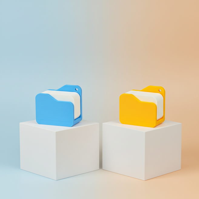 귀여운 폴더 모양 클리커 가방 키링 키캡 딸깍이 직장인 책상꾸미기 데스크소품, 1개, 옐로우