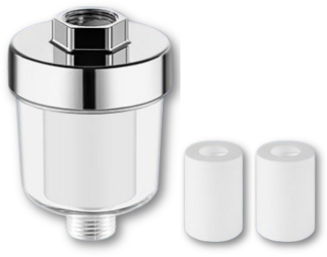 바이빈이 해바라기 샤워기필터 리필 세트, 투명화이트, 1개