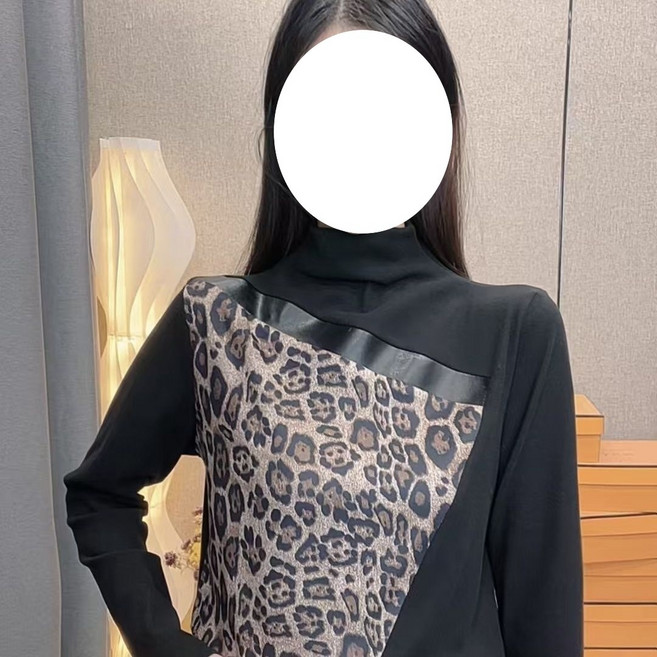 쌍천 기모 호피 가을 겨울 반폴라 루즈 W26011718