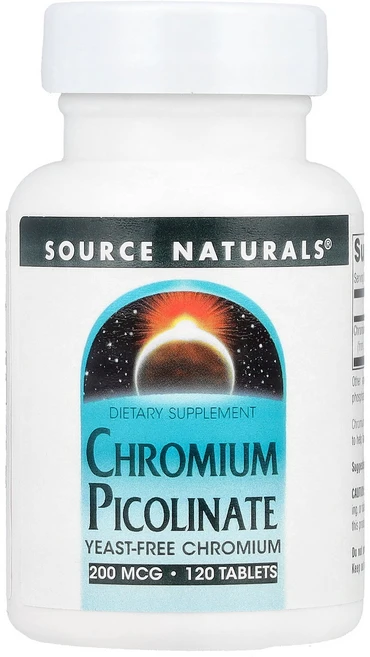 소스 내추럴스 Source Naturals 피콜린산크로뮴 200mcg 120정122214원산지:기타, 1개, 120정 - 쿠팡