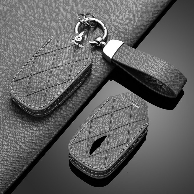 카로카 제네시스 호환 가죽 키케이스 G70 G80 G90 GV70 GV80, G-6(8버튼), 그레이