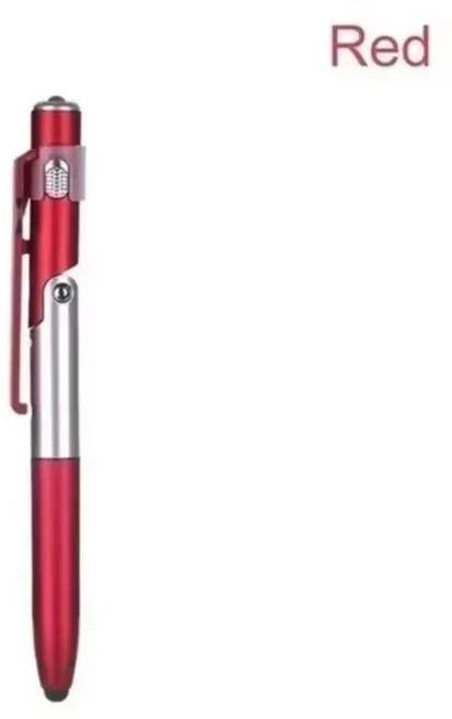 태블릿 휴대폰용 다기능 접이식 볼펜 스타일러스 손전등 지지대 4 in 1