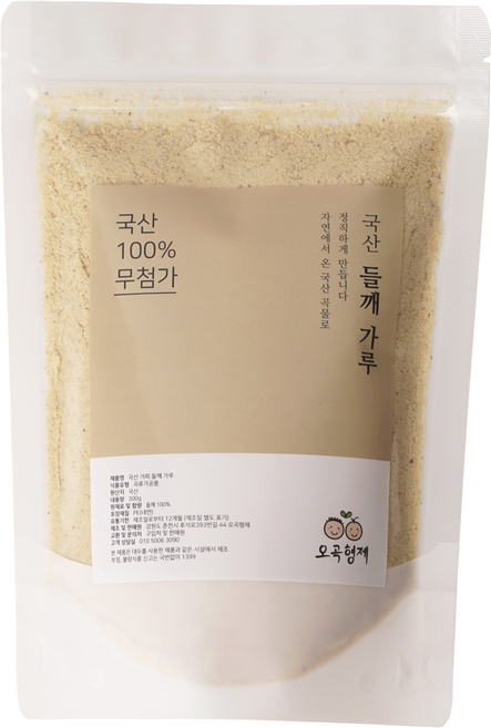오곡형제 국산 거피 들깨가루 300g 탈피 들깨차 볶은들깨, 4개