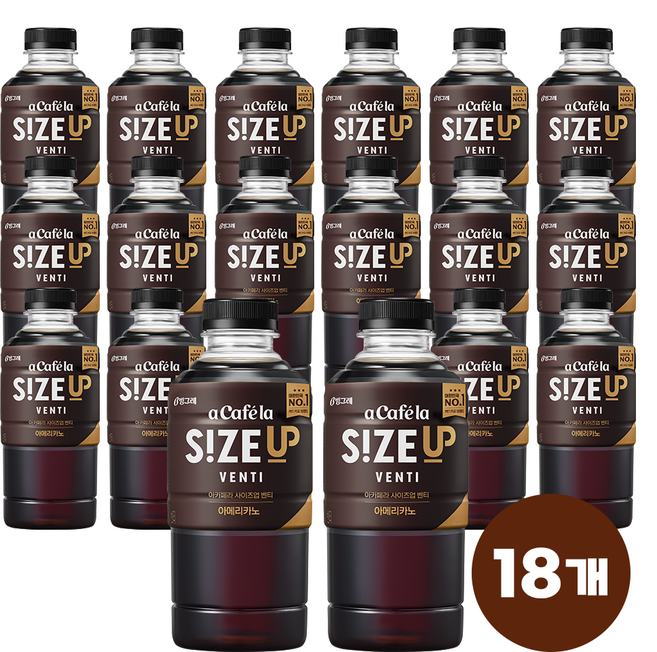 빙그레 아카페라 사이즈업 벤티 아메리카노, 600ml, 18개