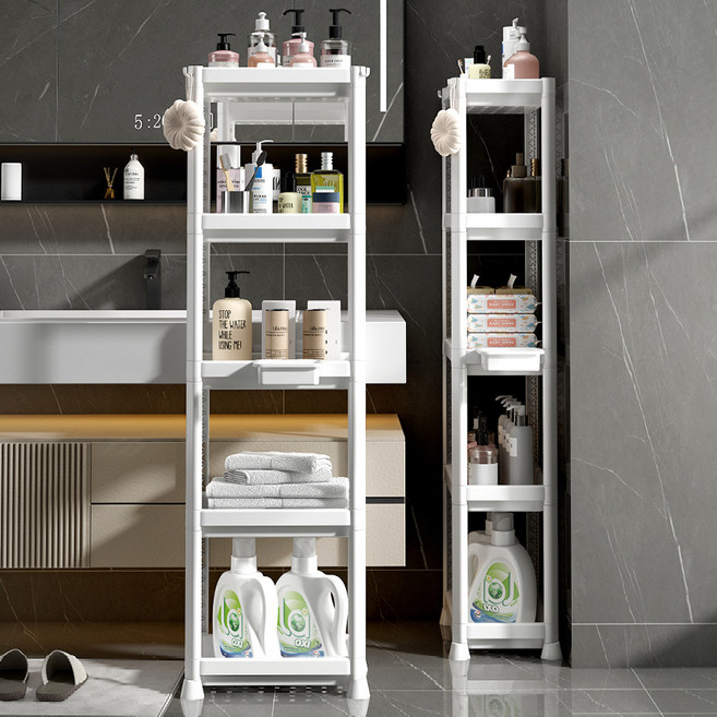 CUBBYCASE 틈새 다용도 수납선반 주방 욕실 거실 정리 선반 다층 수납랙, White