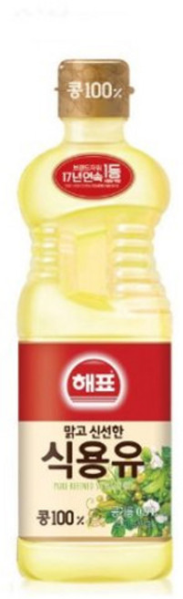 사조 해표 콩기름 식용유, 900ml, 1개
