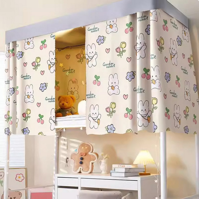 2층 침대 암막 가림막 커튼 벙커 침대 가림천 무타공 사생활 보호막