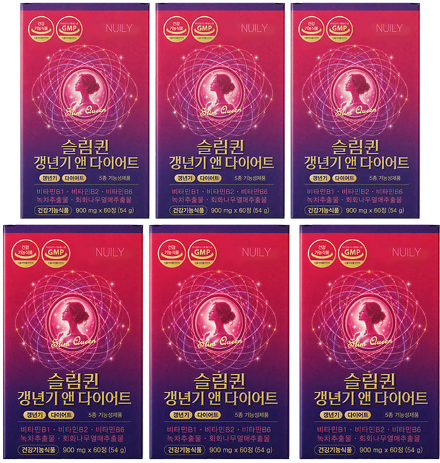 여성 갱년기 다이어트 50대 60대 중년 복부비만 뱃살 내장지방 빼는 다이어트 보조제 기능성 식약청 인증, 6박스, 60정