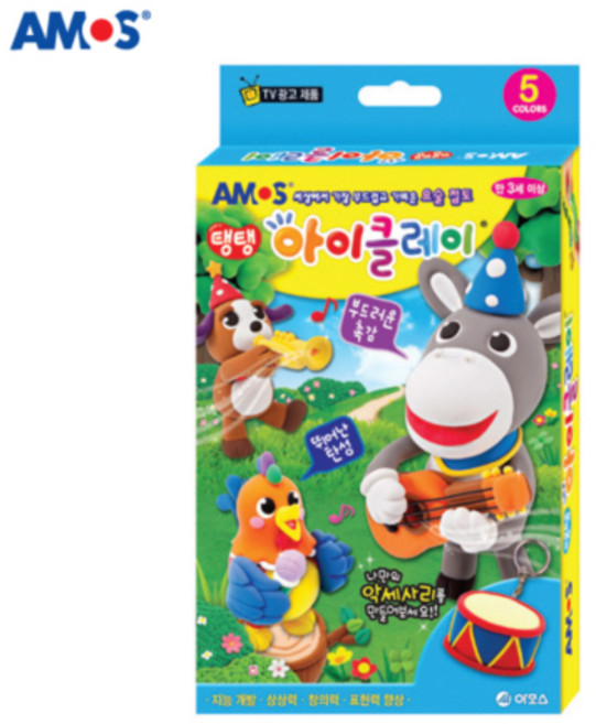 아모스 탱탱 아이클레이 18gx5색, 상세페이지 참조