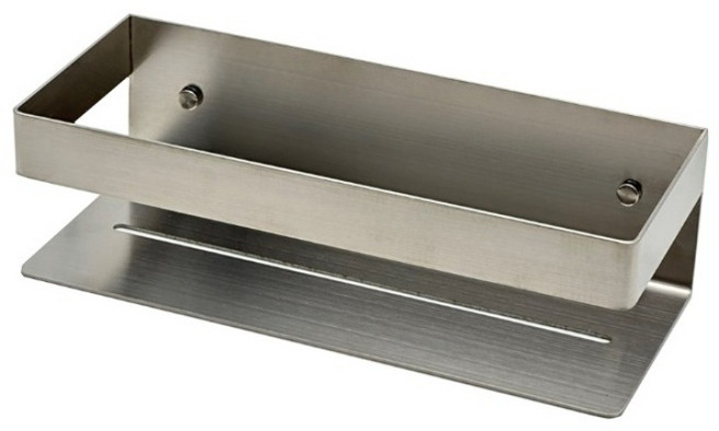 무타공 욕실 일자 수납 정리대 바구니선반 바스켓선반, 1개, 실버