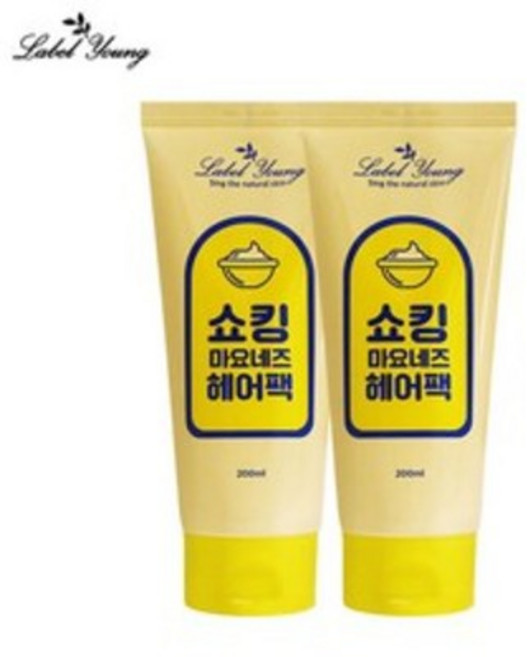 라벨영 쇼킹 마요네즈 헤어팩, 200ml, 2개