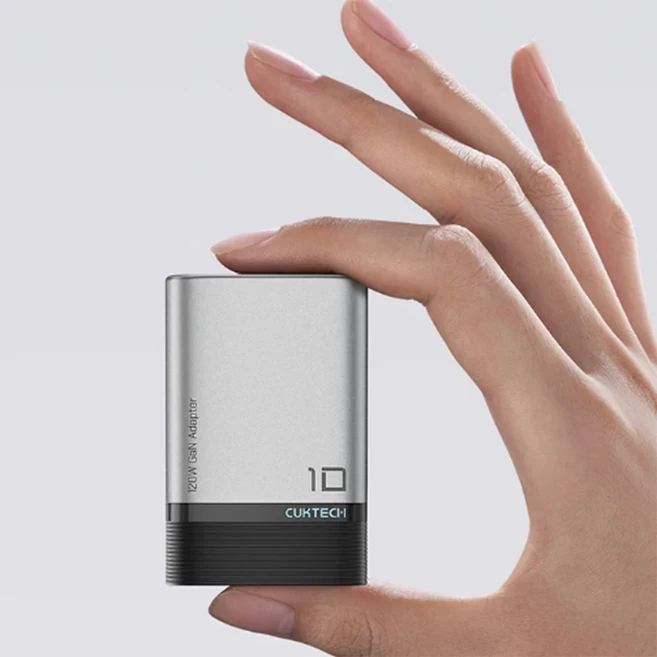 CUKTECH 10 슈퍼 에너지 미니 갈륨 질화물 충전기 120W/100W 헤드 멀티 포트 고속 AD1203P 노트북 PC, 01 Grey, 01 Grey