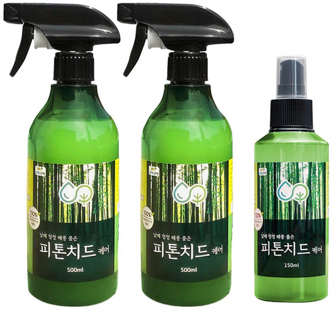 피톤치드케어 500ml+500ml+150ml 편백수원액, 150ml, 3개