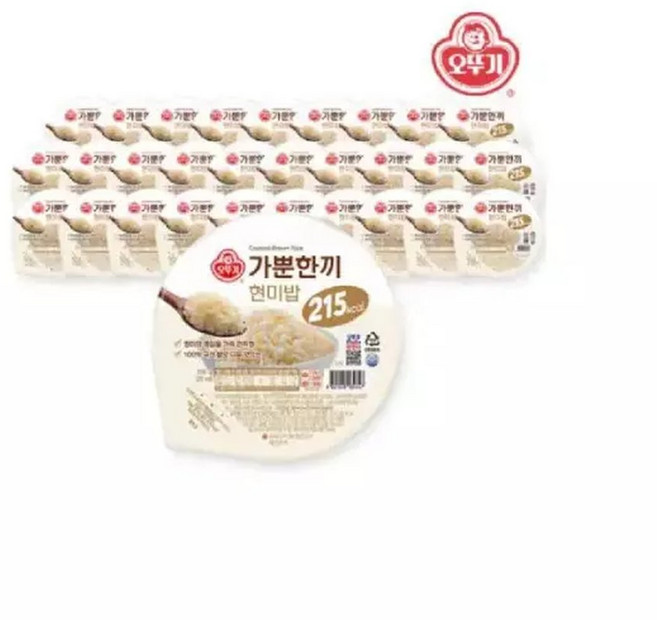 오뚜기 가뿐한끼 현미밥 150g x 30개(1박스) 즉석밥, 30개