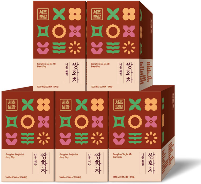 서초보감 프리미엄 쌍화차 정읍 숙지황 전통 한방 건강차 선물세트, 5박스, 10개입, 100ml