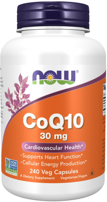 NOW Foods 輔酶Q10素食膠囊 30mg, 240顆, 1罐