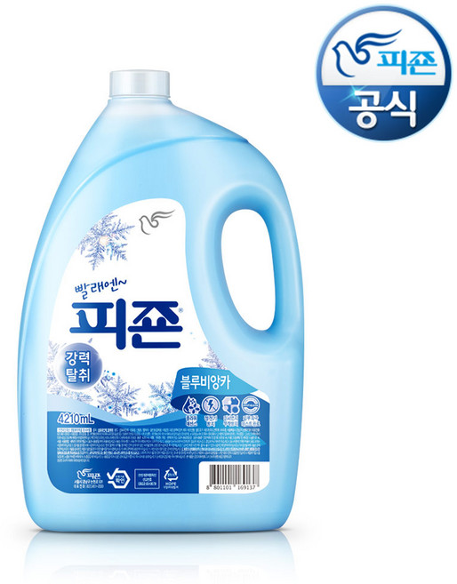 피죤 프리미엄 섬유유연제 블루비앙카 리필, 1개, 4.21L