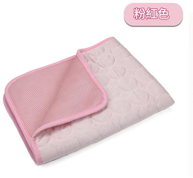 夏季寵物冰墊 狗貓用 透氣冰絲墊, 粉色 - 冰絲墊, 1個