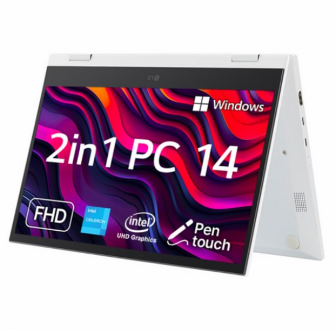 LG전자 2in1 PC 14 셀러론, 화이트, 64GB, 4GB, WIN11 Pro, 14T30S-E710ML