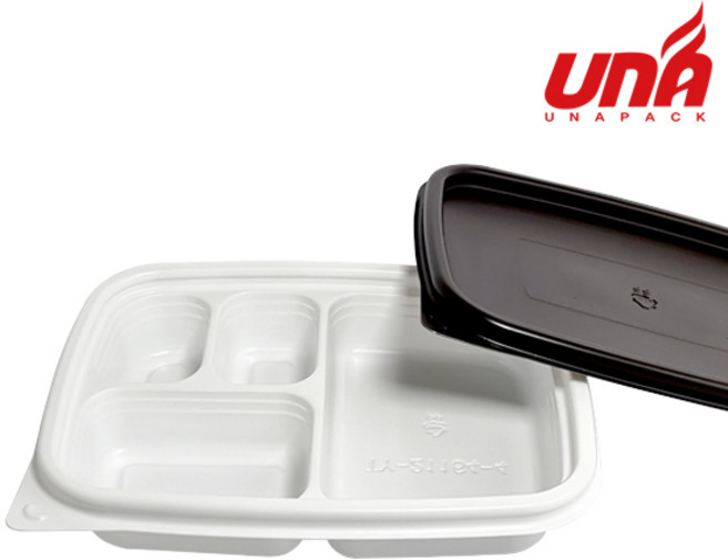 [박스] TY 21164-4칸 사각 미니찬용기, 1세트