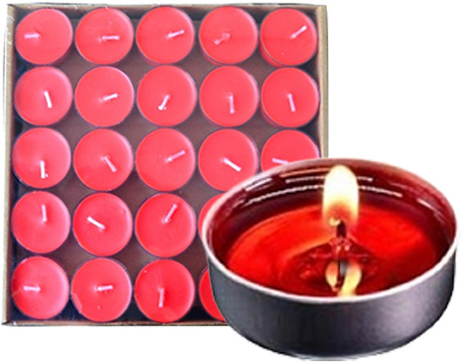 天然酥油燈 4小時8小時長效燃燒 無煙潔淨 祈福供佛點燈 盒裝100入 紅黃兩色, 4小時【100入/盒，超商上限3盒】, 紅色