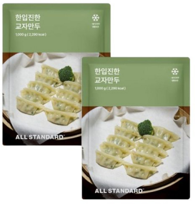 올스탠다드 한입 진한 고기교자 1kg 2팩, 2개