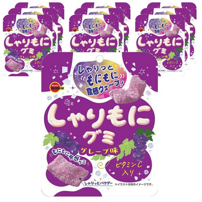 부르본 샤리모니 구미 그레이프 맛, 57g, 10개