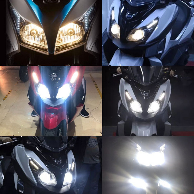 SYM 크루심300 LED H11 오토바이용품 헤드라이트 전구, 1세트, 1개
