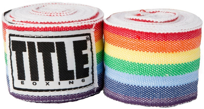 타이틀 복싱 셀렉트 반신축 멕시칸 핸드랩 복싱붕대 4.5m, 레인보우, 1개