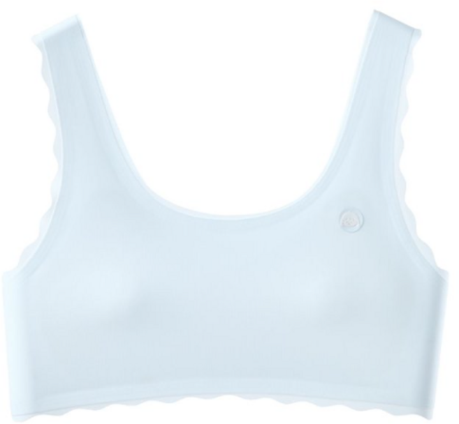 슈브레 어깨 편안한 와이드 밴드 어깨끈 1단계 2단계 무봉제 패드 고정 주니어브라 초등 여아 청소년 심리스 노와이어 브라