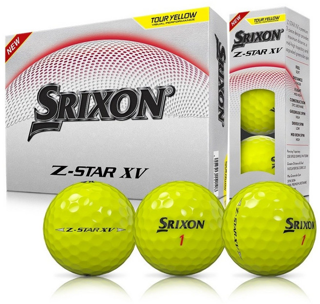 스릭슨 던롭 골프공 3피스 Z-STAR9 XV, TOURYELLOW, 1개