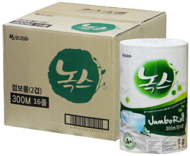 모나리자 녹스 점보롤 300m 2겹 4롤 화장지 두루마리 휴지