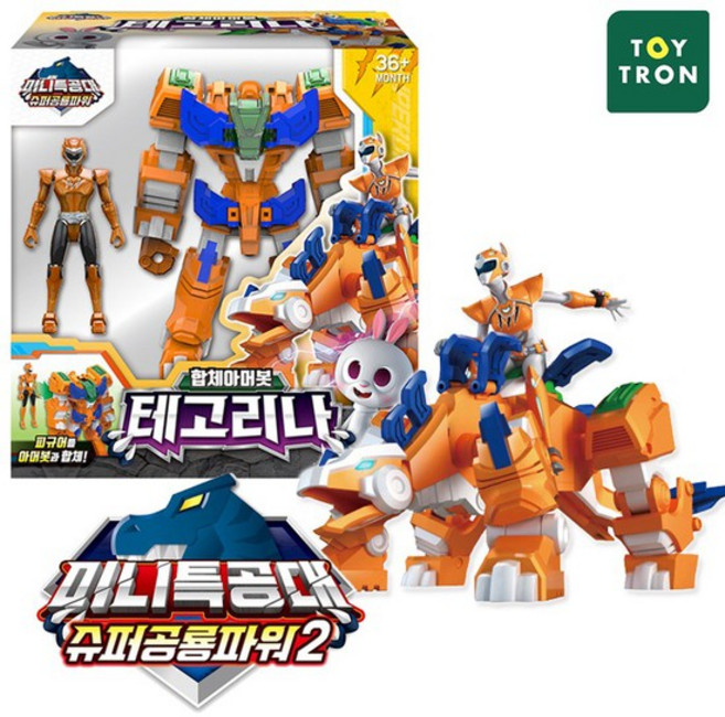 미니특공대 슈퍼공룡파워2 테고리나 / 공룡완구 변신로봇 레인저피규어, 1개
