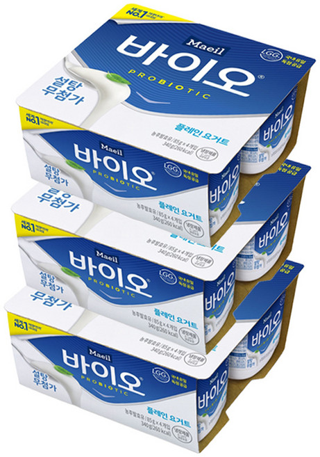 매일 바이오 플레인요거트 85gx12개 냉장무/배/무설탕/프로바이오틱스/우리집 영양간식, 85g, 12개