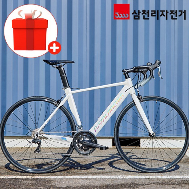 삼천리 2025 완조립 700C 아팔란치아 R16 16단 청소년 성인 알루미늄 에어로 로드 바이크 사이클 자전거, 440, 블랙무광, 1개
