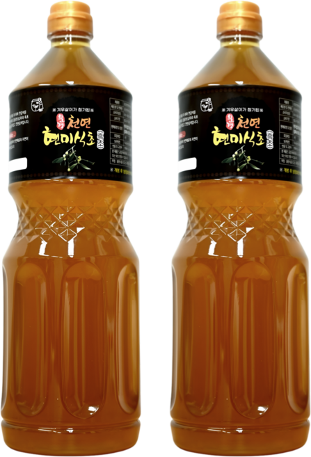 현미흑초 1.8L 2년숙성 천연 발효 현미 식초 / 겨우살이 첨가, 2개